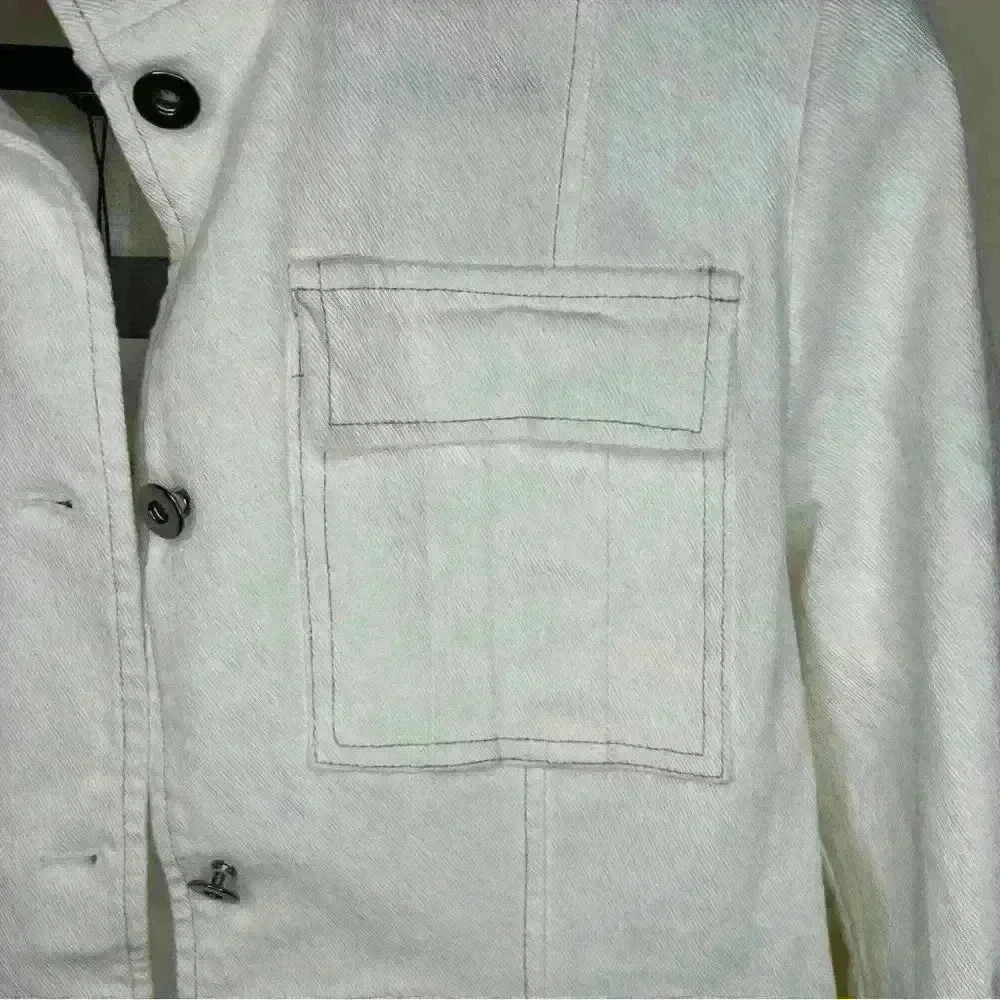 Lola & Sophie Pearl Denim Jean Jacket - White Redo listing photos